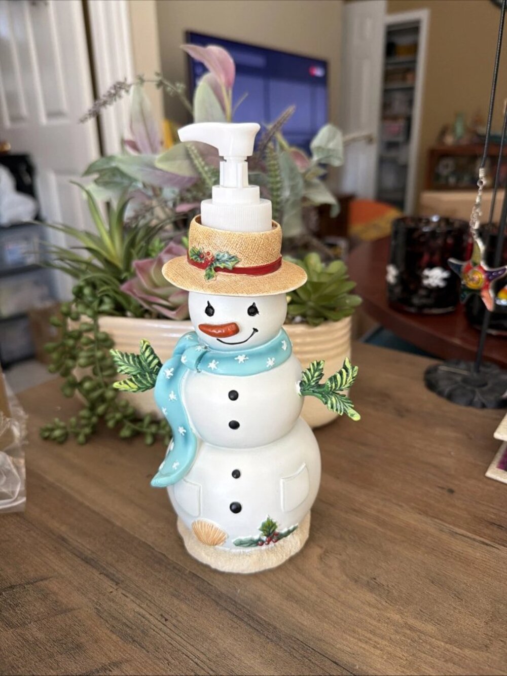 Avanti Coastal Snowman Resin Soap/Lotion Dispenser